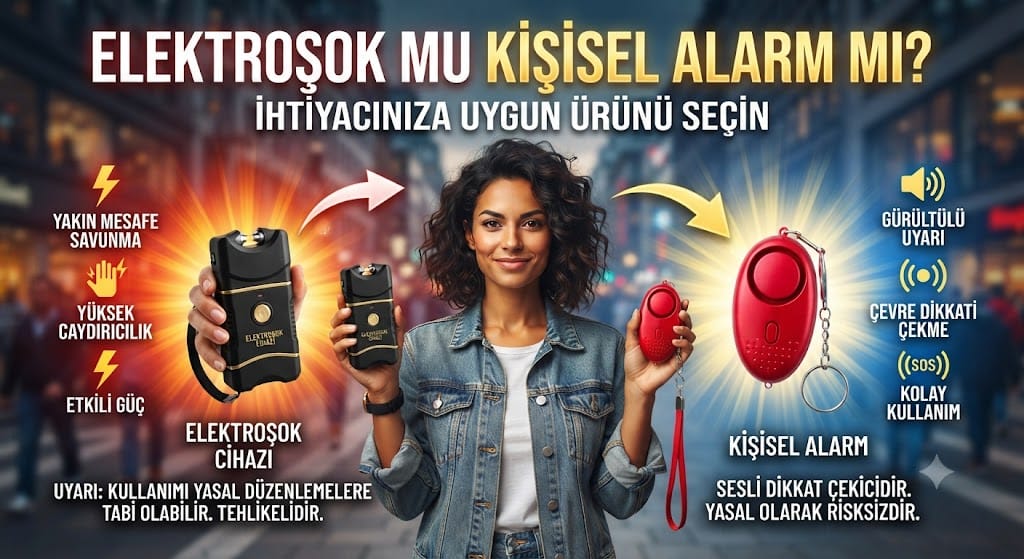 Elektroşok mu Kişisel Alarm mı? İhtiyacınıza Uygun Ürünü Seçin